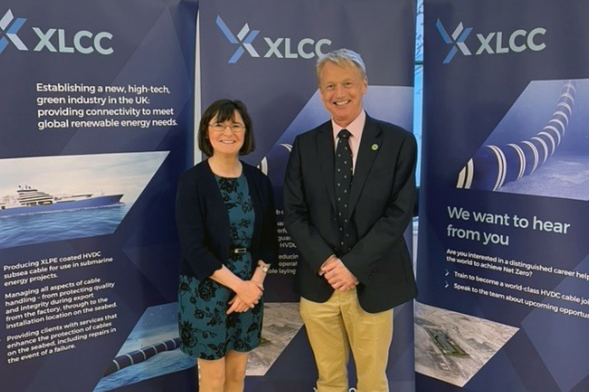 XLCC attended a fantastic recruitment fair hosted by Patricia Gibson MP (pictured with Alan Mathers – XLCC Project Director) in Saltcoats on 13th October. This event is part of the programme of activity to raise awareness of the employment opportunities created by XLCC. There can be no transition without transmission!
